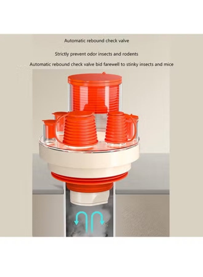 fantasize Universal Fit Drain Pipe Hose Silicone Plug, Kitchen and Bathroom Drain Pipe Plug Effective Drainages Solution Pipe Joint Plug Prevent Odors Blockages, Drain Hose Sealing Plug for Laundry Room - Image 5